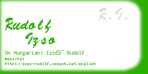 rudolf izso business card